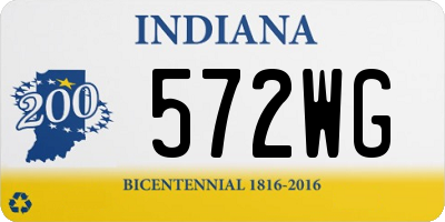 IN license plate 572WG