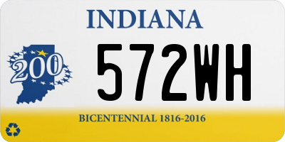 IN license plate 572WH