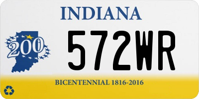 IN license plate 572WR