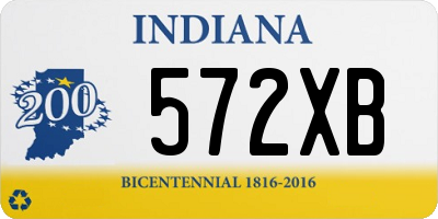 IN license plate 572XB