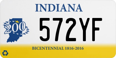 IN license plate 572YF