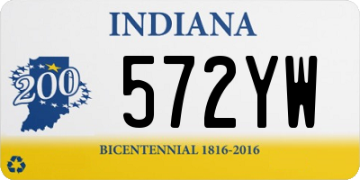 IN license plate 572YW