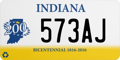 IN license plate 573AJ