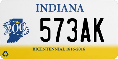 IN license plate 573AK