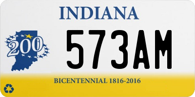 IN license plate 573AM