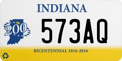 IN license plate 573AQ