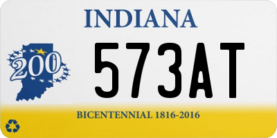 IN license plate 573AT