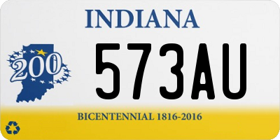 IN license plate 573AU