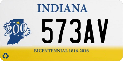 IN license plate 573AV