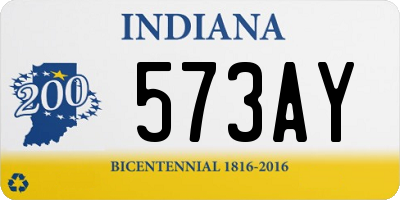 IN license plate 573AY