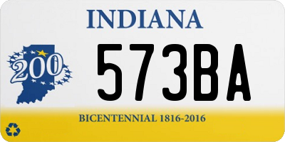 IN license plate 573BA