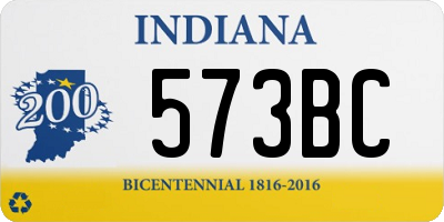 IN license plate 573BC