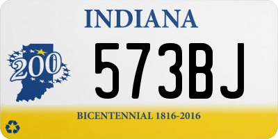 IN license plate 573BJ