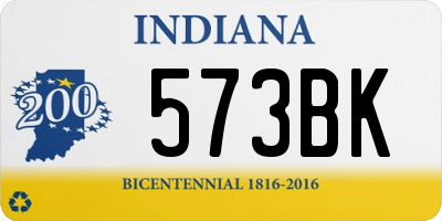 IN license plate 573BK