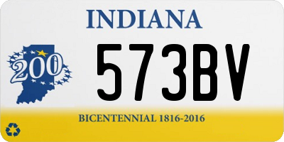 IN license plate 573BV