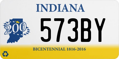 IN license plate 573BY