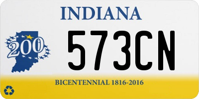 IN license plate 573CN