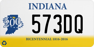 IN license plate 573DQ