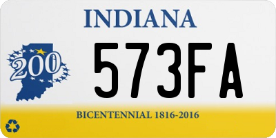 IN license plate 573FA