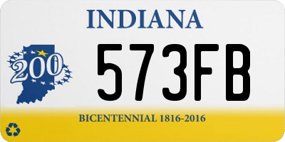 IN license plate 573FB