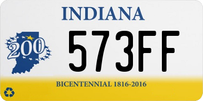 IN license plate 573FF