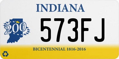 IN license plate 573FJ