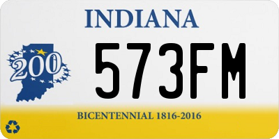 IN license plate 573FM