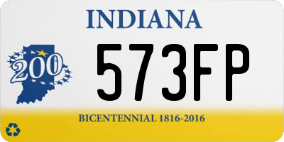 IN license plate 573FP