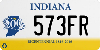 IN license plate 573FR