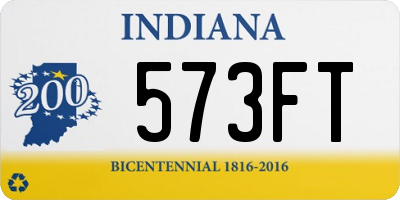 IN license plate 573FT