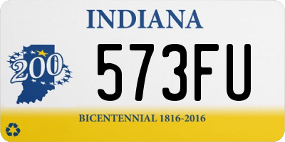 IN license plate 573FU