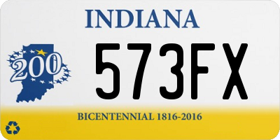 IN license plate 573FX