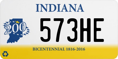 IN license plate 573HE