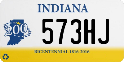 IN license plate 573HJ