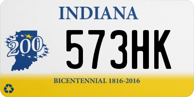 IN license plate 573HK