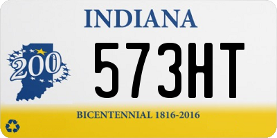 IN license plate 573HT