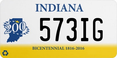 IN license plate 573IG