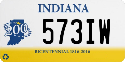 IN license plate 573IW