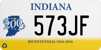 IN license plate 573JF