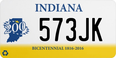 IN license plate 573JK