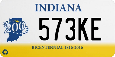 IN license plate 573KE