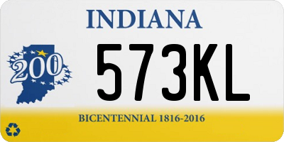 IN license plate 573KL