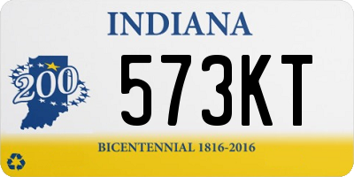 IN license plate 573KT