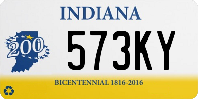 IN license plate 573KY