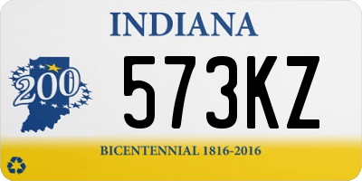 IN license plate 573KZ