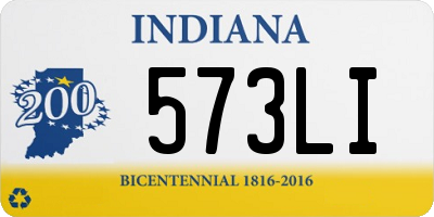 IN license plate 573LI