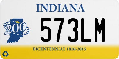 IN license plate 573LM