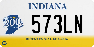 IN license plate 573LN