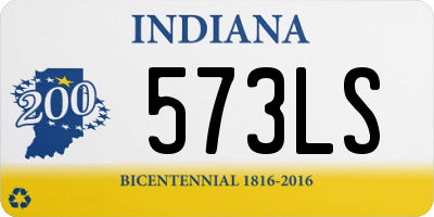 IN license plate 573LS