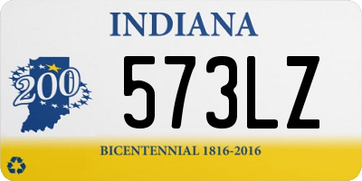 IN license plate 573LZ